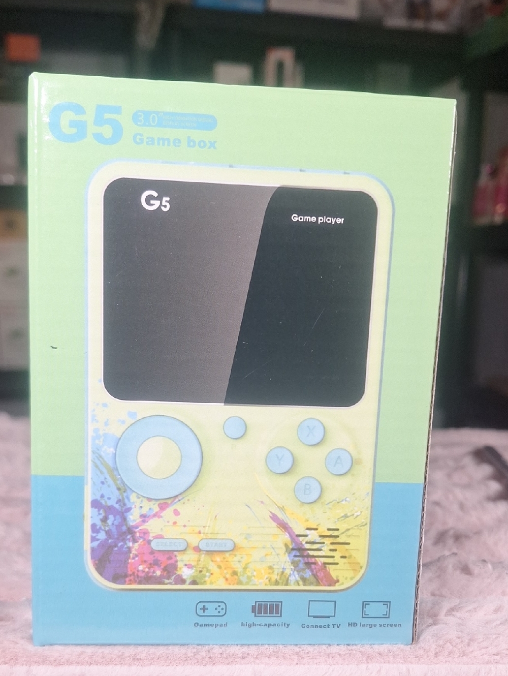 G5 Retro Handheld Game Console - Yellow 620 Retro Games